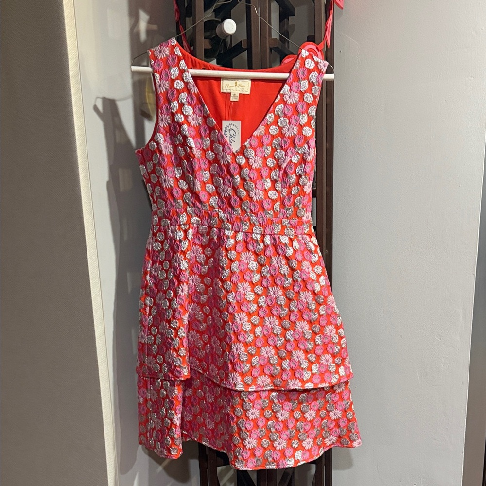 Floral Red Mini Dress